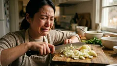 玉ねぎを切っても涙が出ない方法：実際に効果のある実証済み裏技