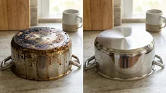 鍋が新品のように輝く：油汚れや焦げ付きを落とすお手軽な方法